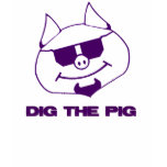 Dig The Pig Purple t-shirts