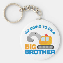 Digger Truck Going To Be A Big Brother Key Chain