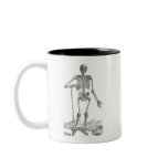 Digging Skeleton Illustration Coffee Mugs