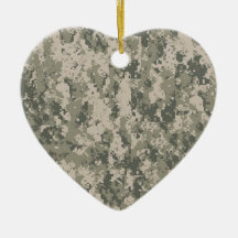 digital camouflage christmas ornaments