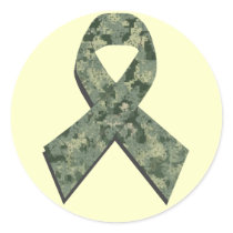 Digital Camouflage Ribbon Sticker