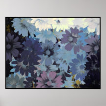 Digital Daisy Painting Poster