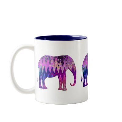 Digital Elephant Mug by Perlyyyy