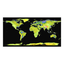 Digital elevation model of the continents on Ea Photo