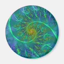 Digital Fractal Art Magnet