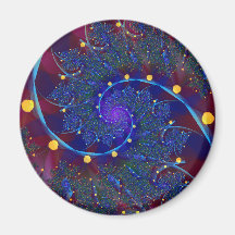Digital Fractal Art Magnet