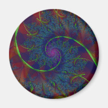 Digital Fractal Art Magnet