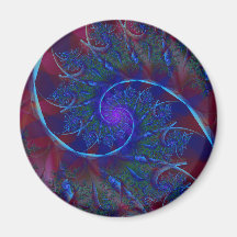Digital Fractal Art Magnet