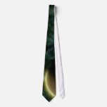 Digital Galaxy Alien Planet In Space Green Nebula Necktie