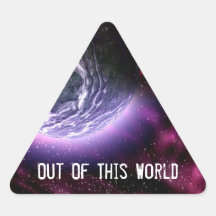 Digital Galaxy Alien Planet In Space Pink Nebula Stickers