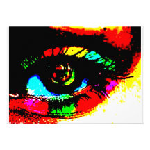 Digital Graffiti Eye Invites