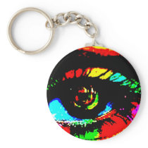 Digital Graffiti Eye Keychains