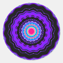 Digital Mandalas Round Sticker