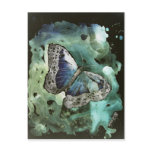 digital monarch butterfly painting post card