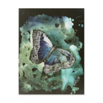 digital monarch butterfly painting post card