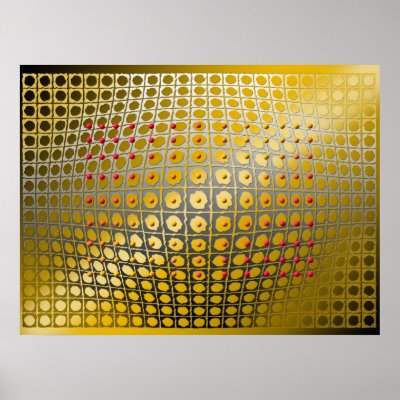 Digital Op-art  Spheroid magnetism Print by artprints