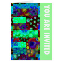 Digital Patchwork Invitation Card