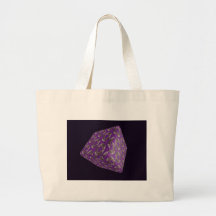 Digital Purple Cube Art Canvas Bags