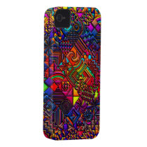 digital quilt modern retro case-mate iphone 4 cases