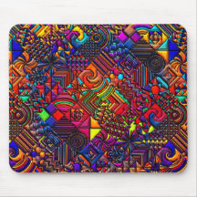 digital quilt modern retro mousepads