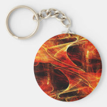 Digital Radial Colours Blur Glow Art Beautiful Des Keychain