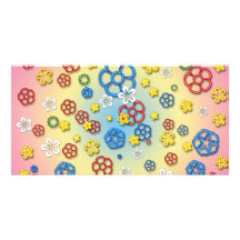 Digital springtime photo greeting card
