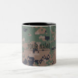 Digital Woodland Camouflage (Customizable) Mug