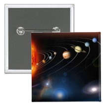Digitally generated image of our solar system pins