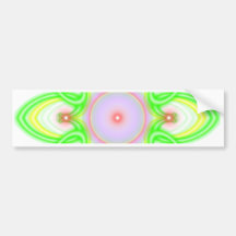 Digitally Grown Lights Flower On Mode Bumper Stickers