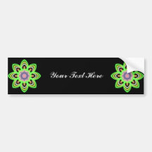 Digitally Grown Lights Flower On Mode Bumper Sticker