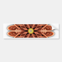 Digitally Grown Red Flower Bumper Sticker