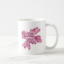 digPink pink ribbon cancer awareness Coffee Mug