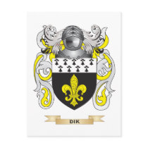 Dik Coat of Arms Post Card