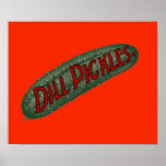 Dill Pickle Pickles Sign Antique Remastered Art posters
