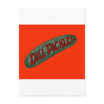 Dill Pickles! Antique Illustration Art Postcard