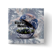 Dim The Lights For Earth Hour (Earth Open) Pin