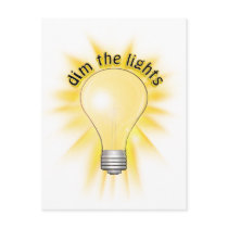 Dim the Lights - Lightbulb Post Card