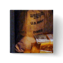 Dimes, Dollars and Gold Button