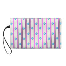 Dimonds and Strips Wristlet