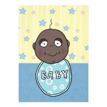 Dimples Baby Boy Baby Shower Invitation
