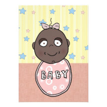 Dimples Baby Girl Baby Shower Invitation