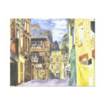 Dinan Medieval Town Centre Brittany Stretched Canvas Prints