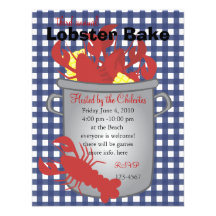 Dîner de homard faire-part personnalisé