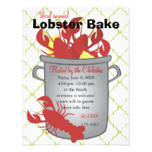 Dîner de homard invitation personnalisable