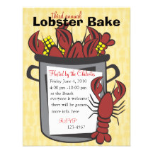 Dîner de homard invitations personnalisables