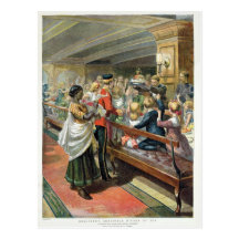 Dîner de Noël des enfants en mer Carte Postale