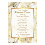 Dîner de répétition de mariage de rose blanc invitations personnalisables