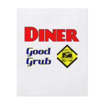 Diner Good Grub Hamburger Restaurant Art