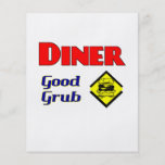 Diner Good Grub Hamburger Restaurant Art Custom Flyer