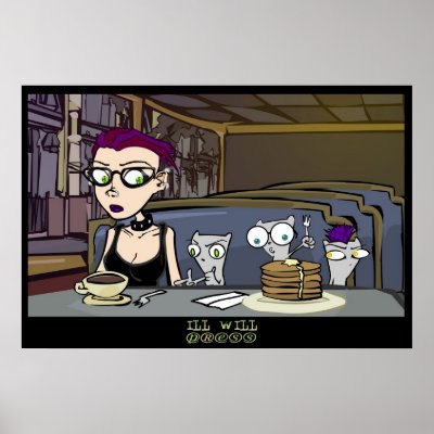 Diner Scene : Foamy The Squirrel Poster by illwillpress